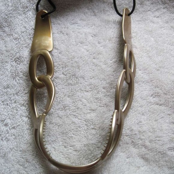 Goody Interlocking Rings Gelly Plastic Headwrap Jelly Head Band Gold Pink Silver - Picture 7 of 8